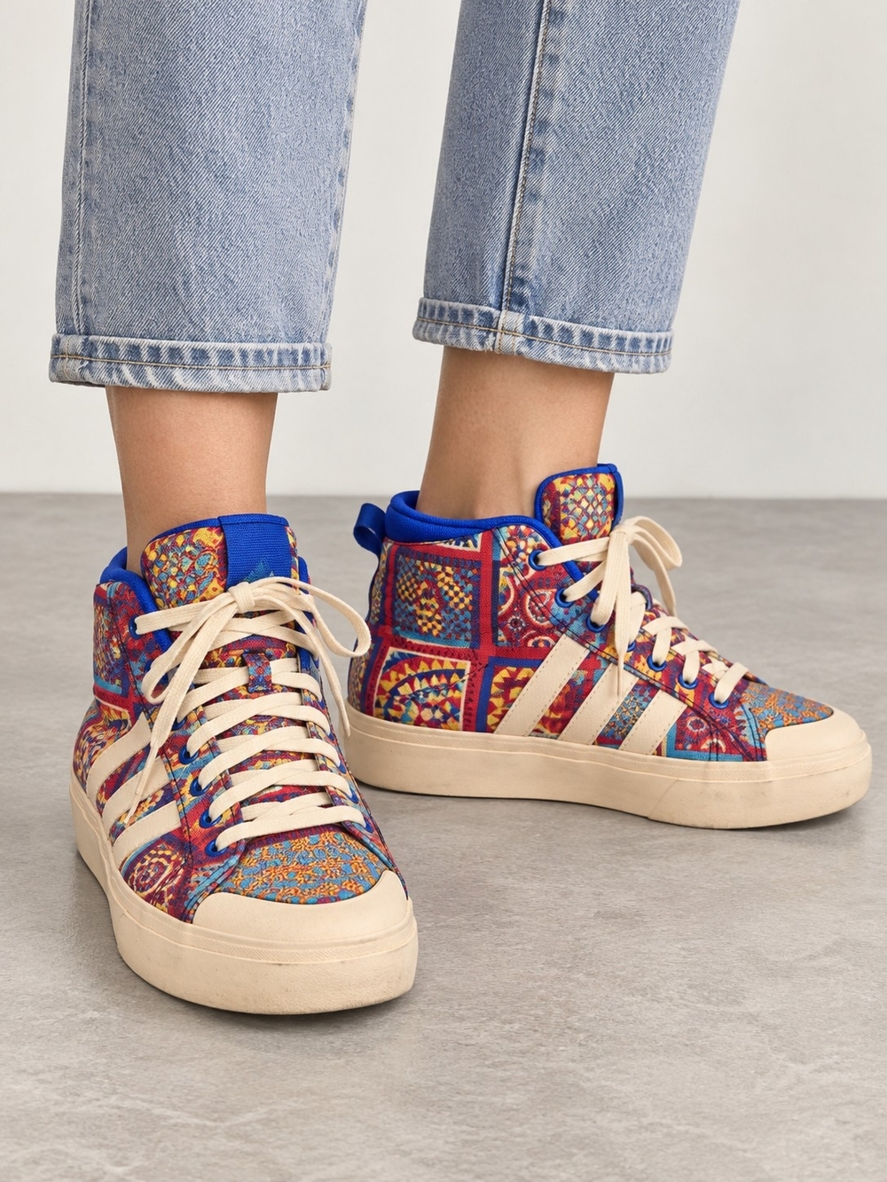 FARM Rio x adidas Women's Bravada 2.0 Platform Patchwork Shoes | Size 8